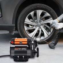 VEVOR Compressore d'Aria per Auto Veicoli Portatile 12V Pressione Massima 150PSI con Tubo 5,5m, Compressore a Secco ad Aria Portata Max. 100L / min Cavo di Alimenttazione 3m, Compressore 12V per Auto