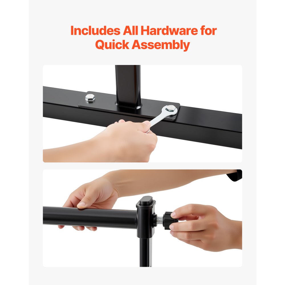 VEVOR Ballet Barre, Double Barre Bar for Home, Freestanding Portable Ballet Stretching Dance Bars, Height Adjustable Anti-Wobble Fitness Gym Studio Equipment, for Pilates Balance Workout