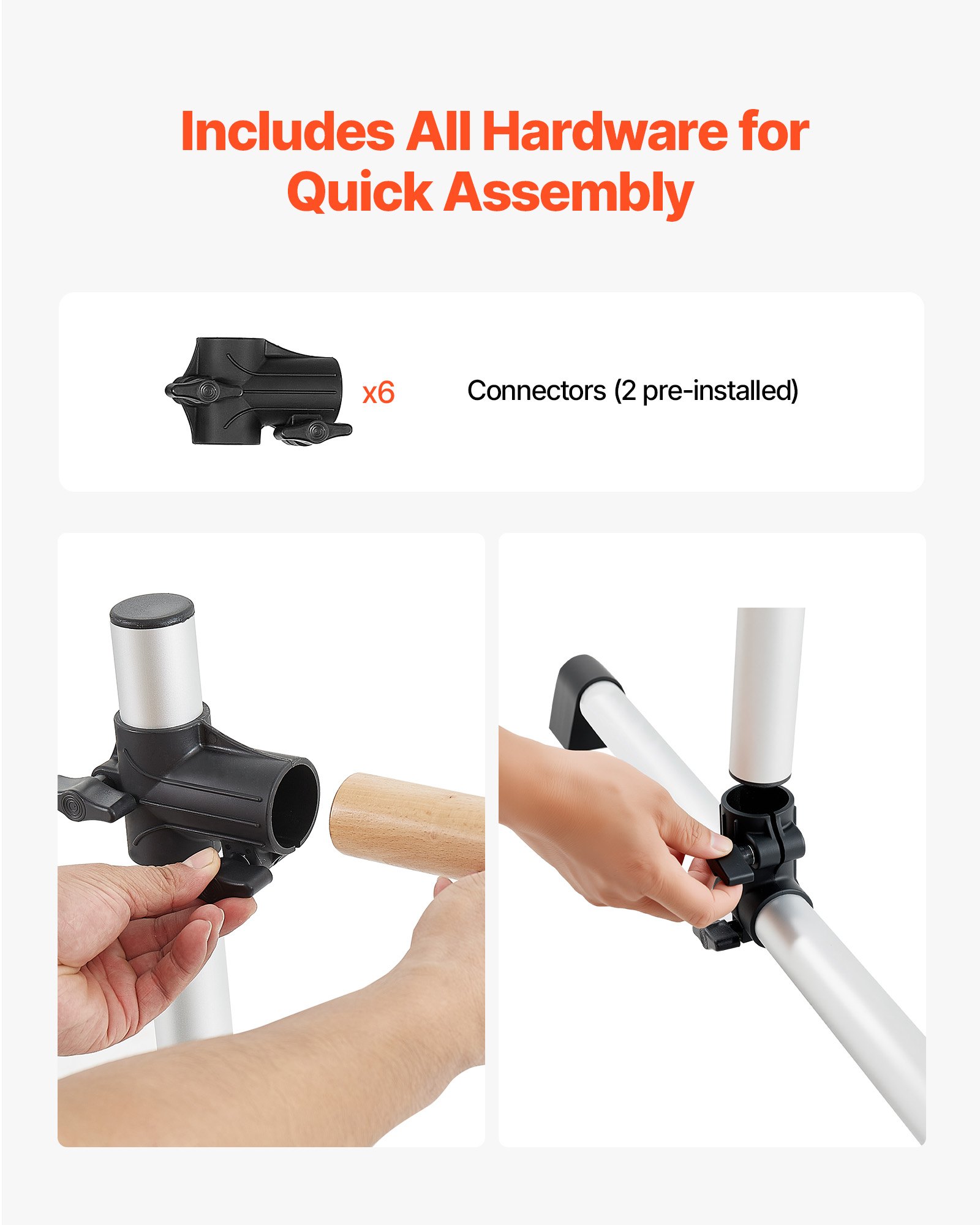 VEVOR Sbarra da Danza Classica, Doppia Sbarre da Danza per Stretching Classica Indipendenti, da Palestra Anti-oscillazione Regolabile in Altezza, Allenamento di Equilibrio, 1840 x 760 x 1180 mm