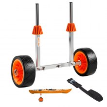 VEVOR Carrello per Kayak, Carico di 113,4 kg, Carrello per Trasporto Tavole da Surf con Pneumatici in Gomma Piena e Cavalletto, Si Smonta in Pochi Secondi, per Paddle Board per Kayak, Canoe