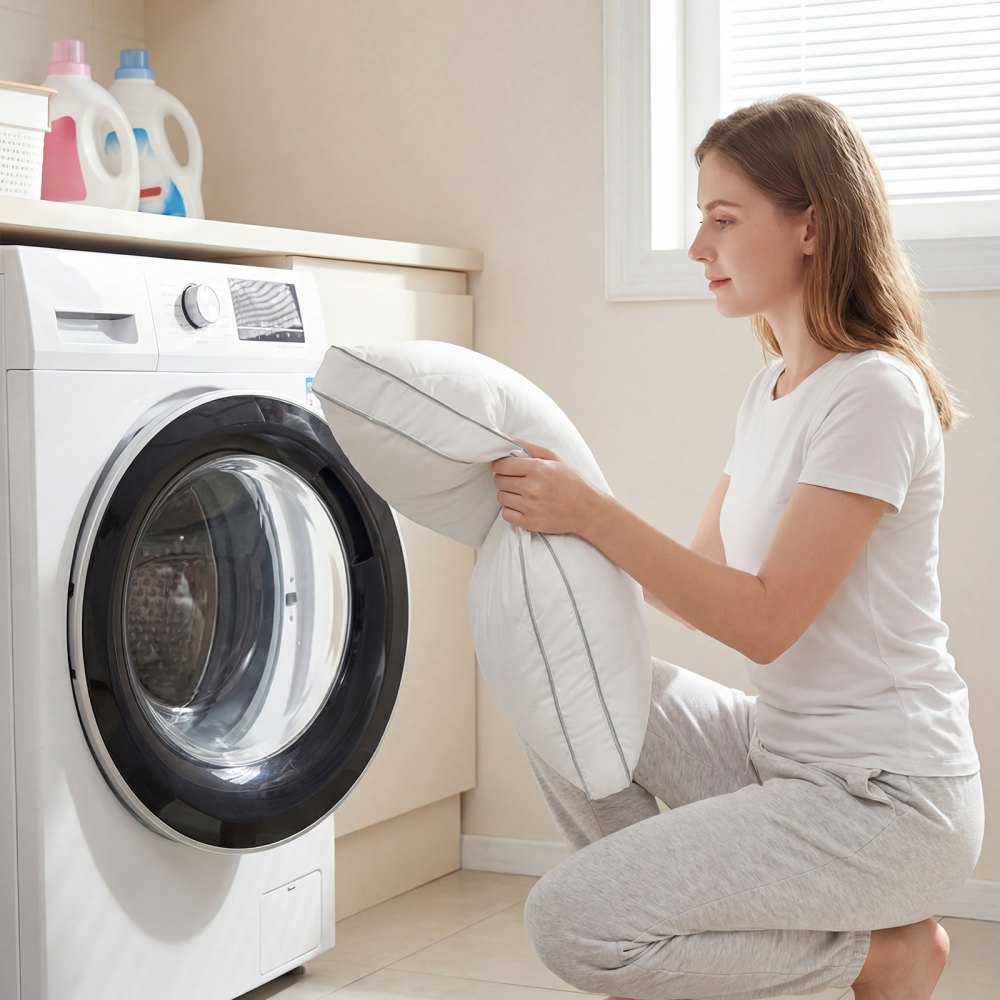 VEVOR Cuscini da Letto per Dormire, Set da 2, Cuscini da Hotel di Lusso di Qualità Queen Size con Imbottitura in Piumino Alternativo Originale, Soffici e di Supporto, Biancheria da Letto, Bianco