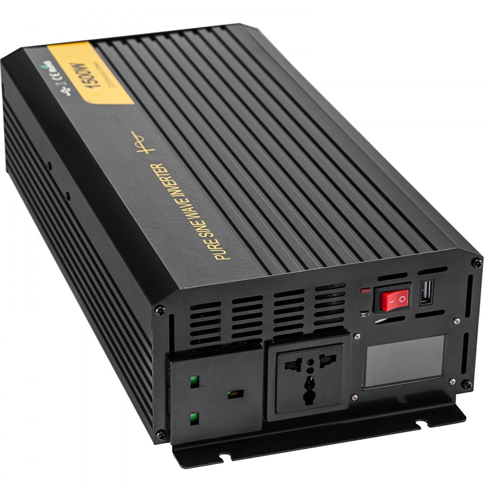 Vevor Inverter Onda Sinusoidale Pura 1500w Dc 12v A Ac 240v Invertitore Per Auto