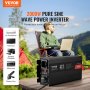 VEVOR Convertitore di Potenza a Onda Sinusoidale Pura, Convertitore di Potenza da 2000 W CC da 12 V a CA 230 V Display LCD e Telecomando per Apparecchiature Domestiche di Medie Dimensioni