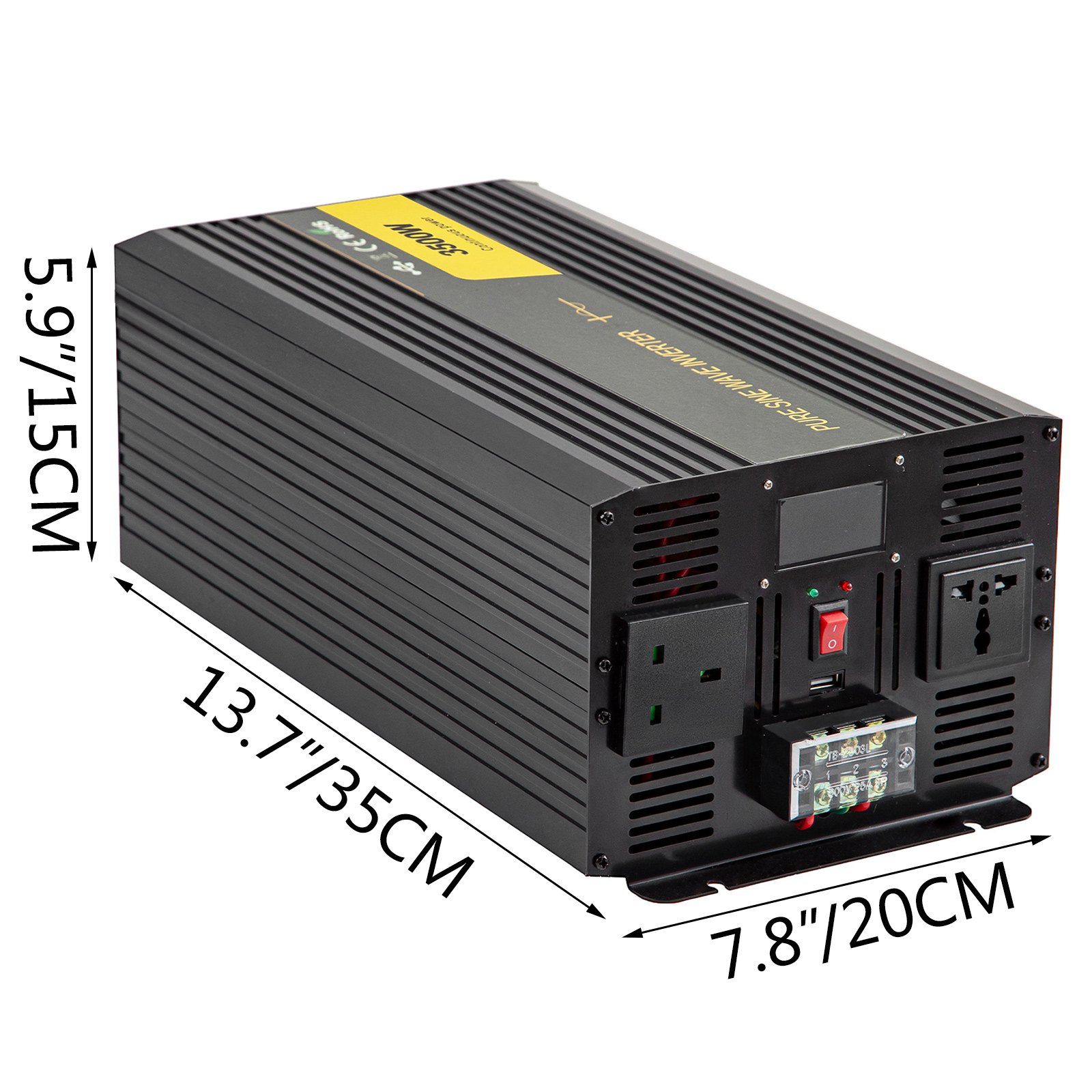 Vevor Inverter Onda Sinusoidale Pura 3.5kw A 7kw Dc 12v Ac 240v Invertitore Auto