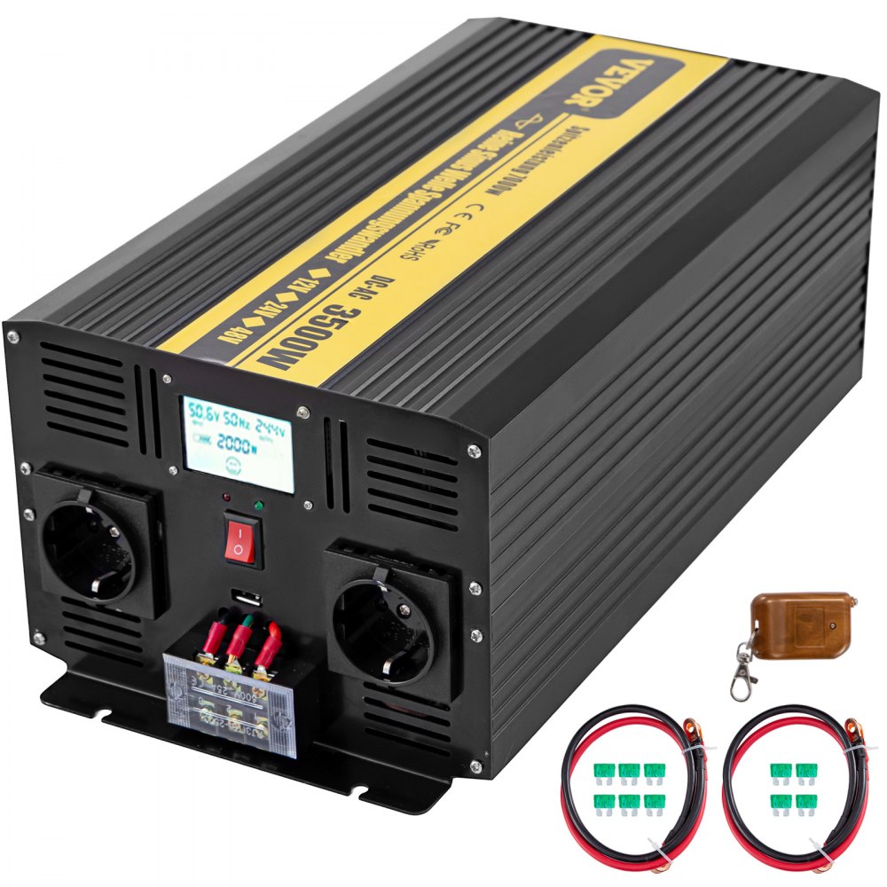 Vevor Inverter Onda Sinusoidale Pura 3500w 7000w 12v 230v Convertitore Con  Lcd