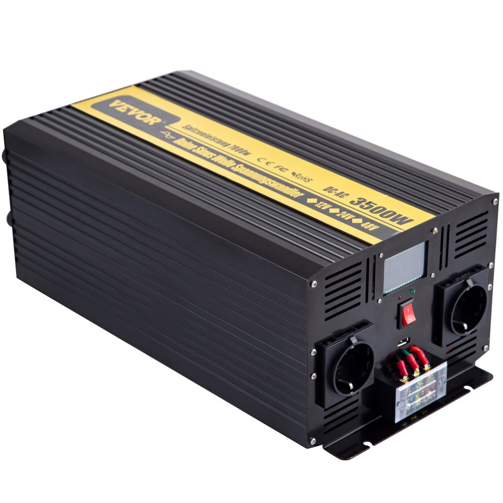 Vevor Inverter Onda Sinusoidale Pura 3500w 7000w 12v 230v Convertitore Con Lcd