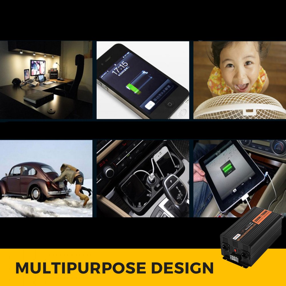 Inverter Onda Sinusoidale Pura 3500w/7000w 24v 230v Generatore Portatile