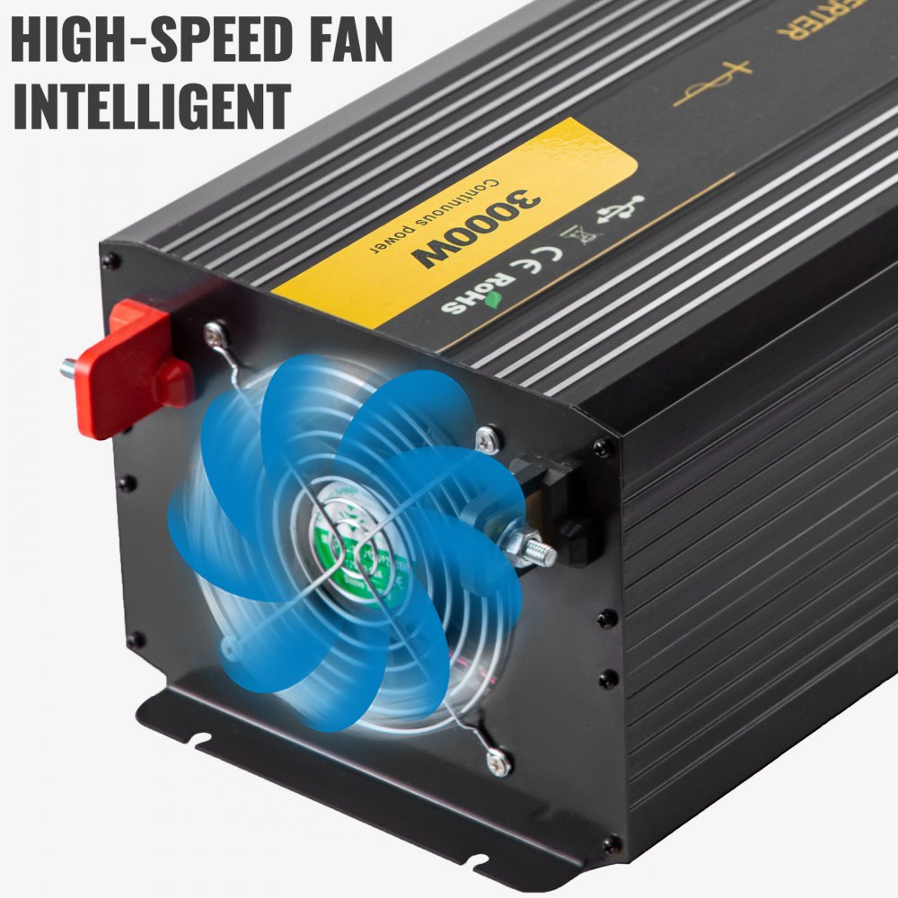 Vevor Inverter Onda Sinusoidale Pura 3000w Dc 12v A Ac 240v Invertitore Per Auto