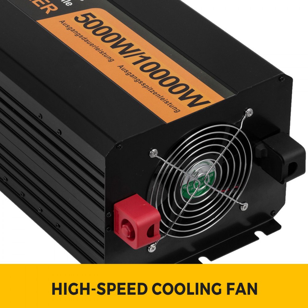 VEVOR Inverter di Potenza Sinusoidale Pura 5000W da 24V CC a 230V CA 50 Hz Potenza di Picco 10000W per Apparecchi e Emergenza del Sistema Solare
