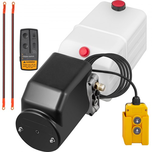 Pompa Idraulica Cilindro 7l Rimorchio Ribaltabile + Telecomandato +linea