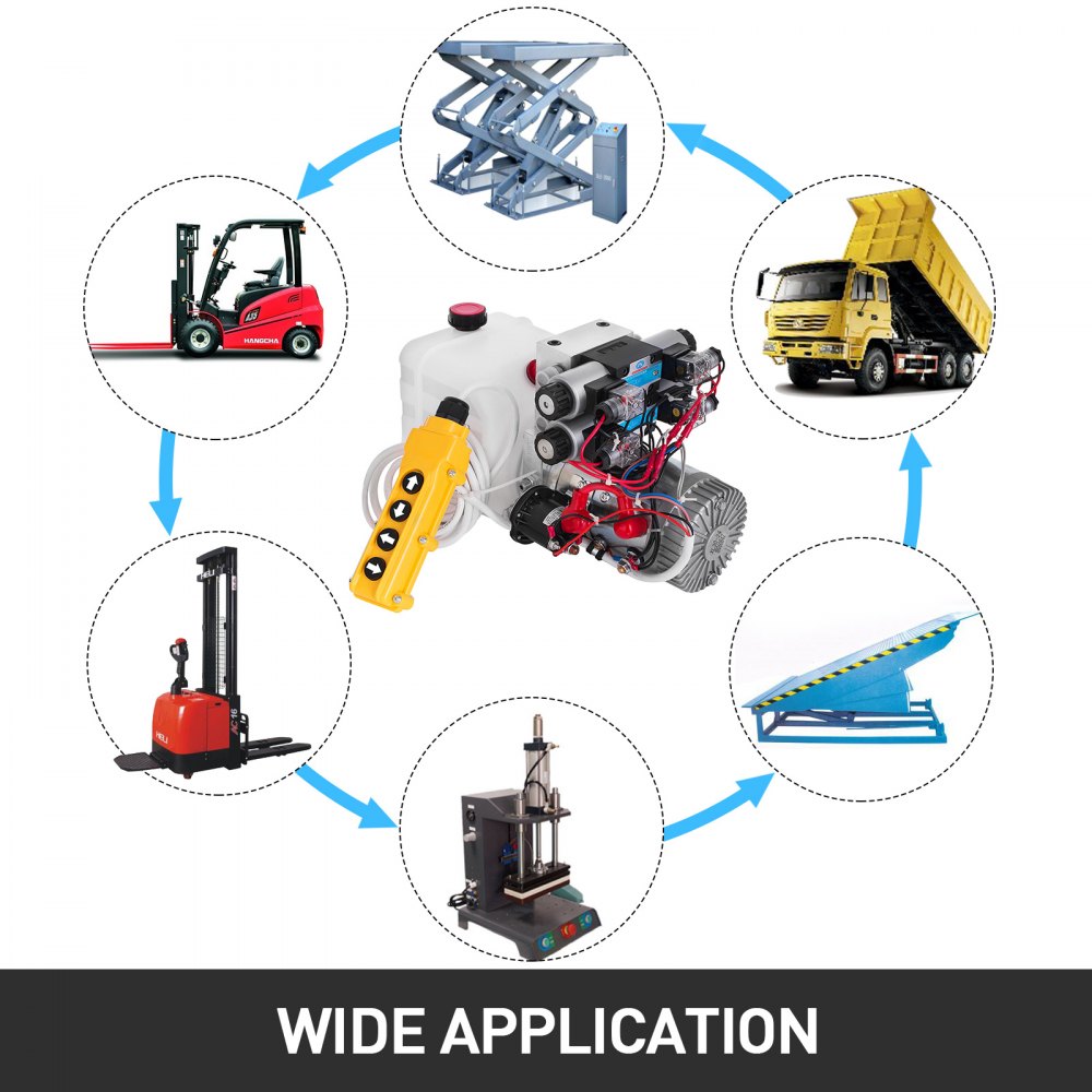 4.5l Oleodinamica Pompa Idraulica Doppio Effetto Dc 24v Doppio Solenoide