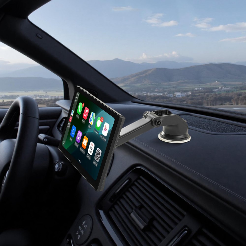 VEVOR Autoradio Portatile per Auto Senza Fili, Radio Portatile HD da 228,6 mm con Schermo Tattile per Apple CarPlay e Android Auto, con Telecamera di Retromarcia, Bluetooth, Navigazione GPS