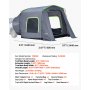 VEVOR Tenda Posteriore per Auto Tenda da Portellone Posteriore da Auto SUV 3,23x2,44 m Impermeabile PU 3000mm, Tendone da Veicoli per Campeggio Viaggio Capienza ca. 5-9 Persone