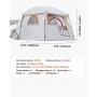 VEVOR Tenda da Portellone Posteriore per Auto, Tenda Posteriore per Auto 3,05x2,74 m Impermeabile Bagagliaio da Campeggio, SUV, Furgone Doppia con Finestre in Rete Capienza ca. 6 Persone