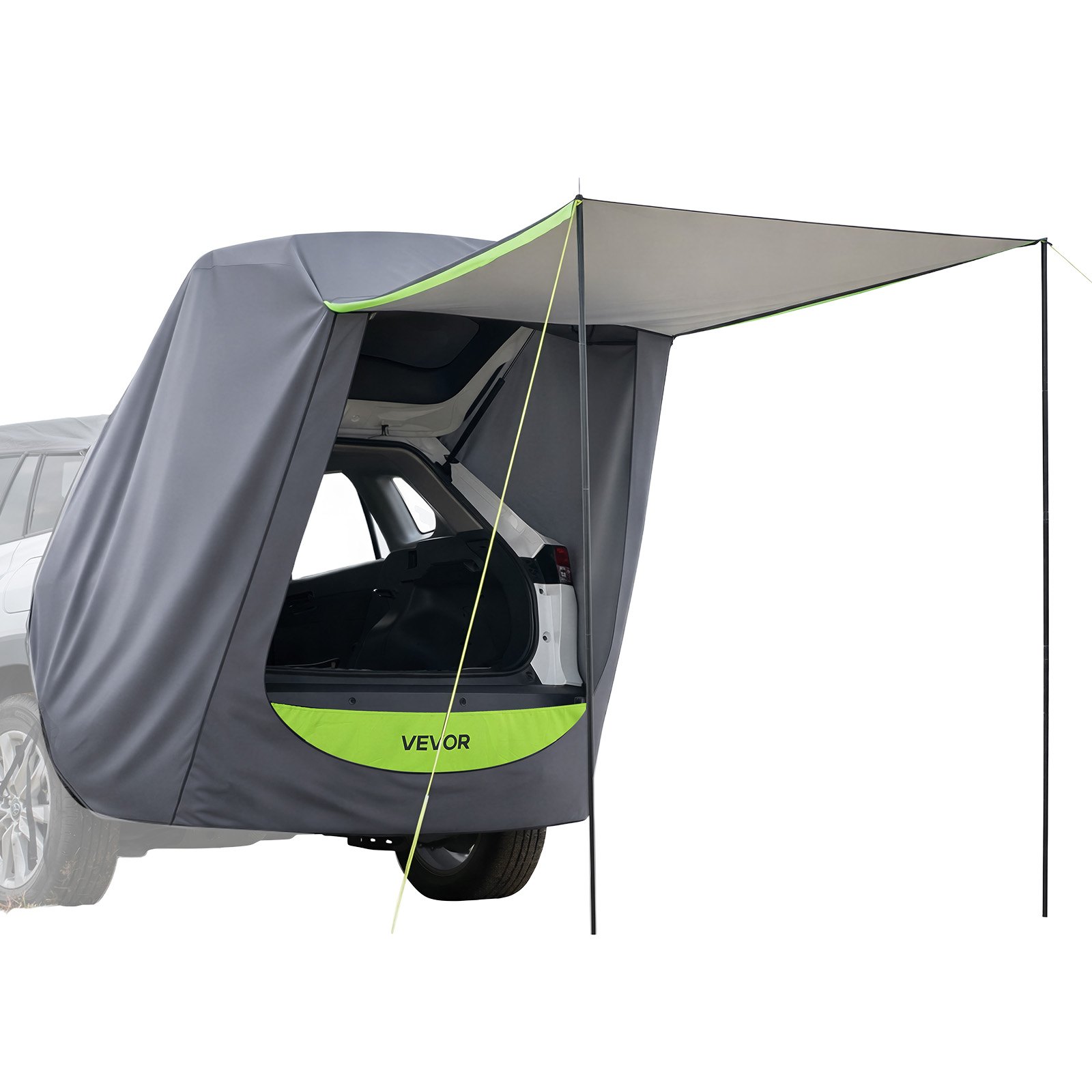 VEVOR Tenda Posteriore per Auto Tenda Parasole da Portellone Posteriore da Auto SUV Impermeabile PU 2000mm Parasole Pieghevole da Veicoli per Campeggio Viaggio Gite Capienza ca. 2 Persone