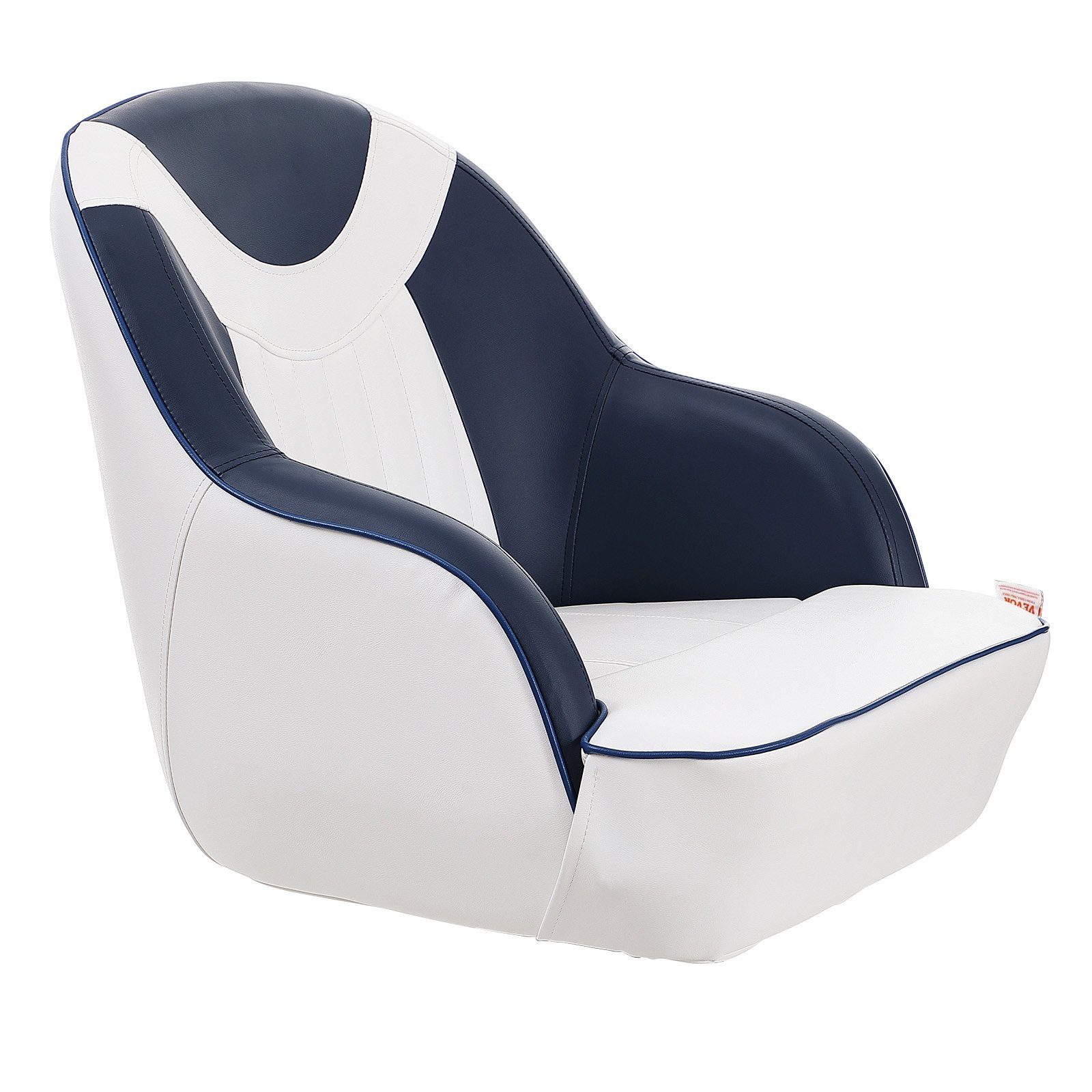 VEVOR Captain's Shell Seat, Pontoon Boat Seat with Thickened Sponge Padding, Boat Captain's Chair for Fishing Boat, Excursion Boat, Speedboat, Canoe, 1-Piece