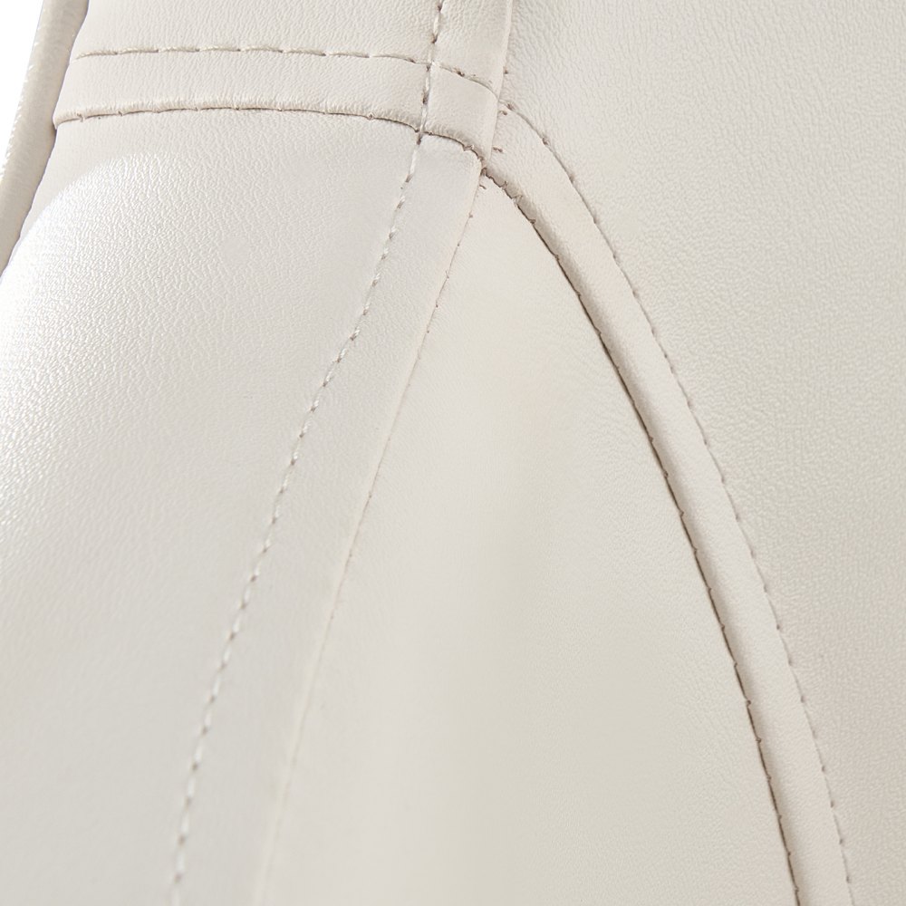 VEVOR Sedile per Barca, Schienale Basso, Sedile Ribaltabile per Barca con Cuscino in Spugna Ispessita e Pelle Impermeabile, Design Ergonomico, per Barche da Pesca, Yacht, Navi, Bianco