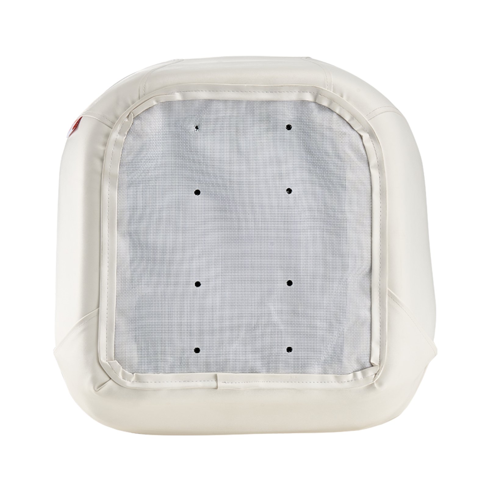 VEVOR Sedile per Barca, Schienale Basso, Sedile Ribaltabile per Barca con Cuscino in Spugna Ispessita e Pelle Impermeabile, Design Ergonomico, per Barche da Pesca, Yacht, Navi, Bianco