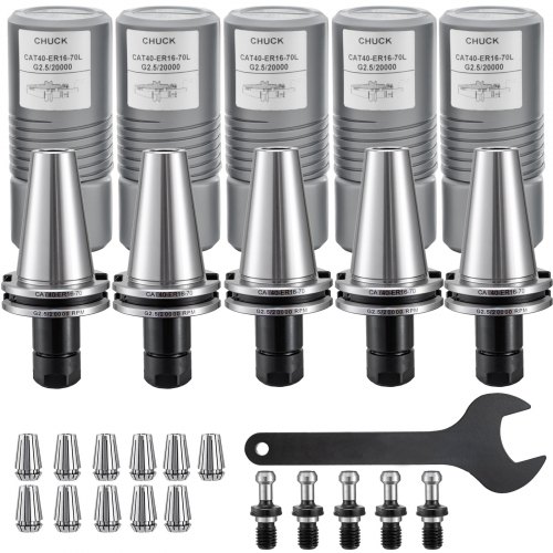 5 Pezzi Mandrino Porta Pinze Cat40 Er16 Pinze Del Calibro Pinze A Molla Cnc