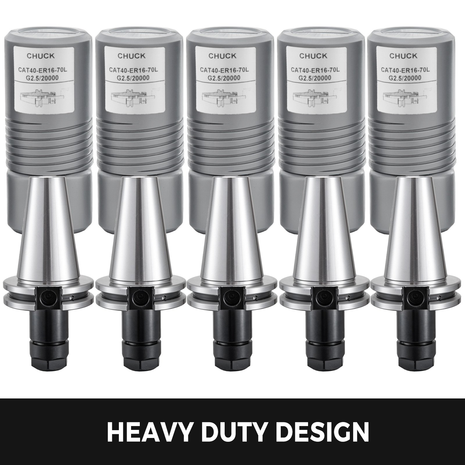 5 Pezzi Mandrino Porta Pinze Cat40 Er16 Pinze Del Calibro Pinze A Molla Cnc