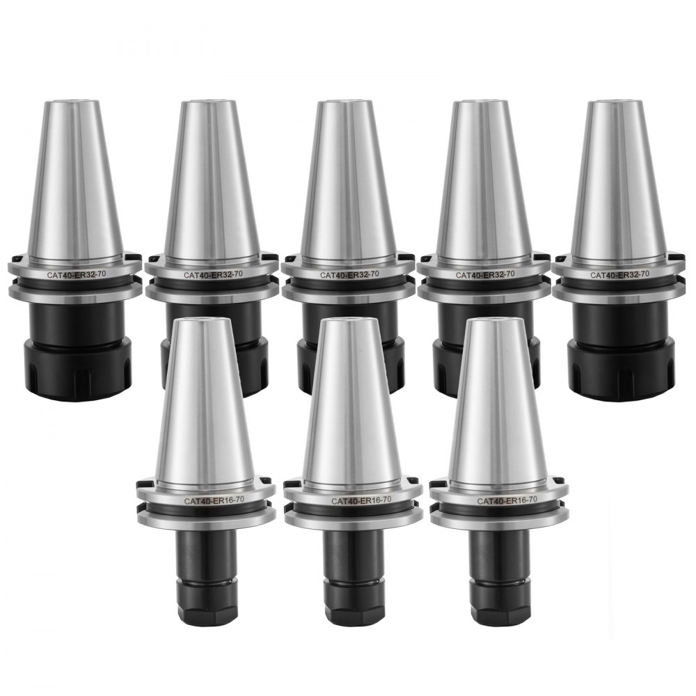 Set Mandrino Porta Pinze 70mm Cat40 5 Pezzi Er32 3 Pezzi Er16