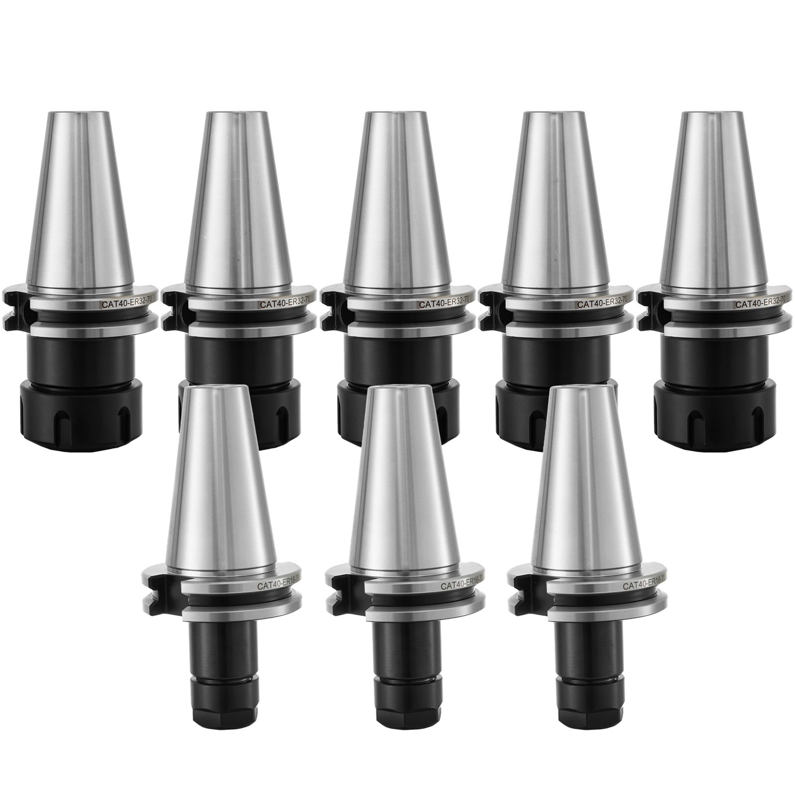 Set Mandrino Porta Pinze 70mm Cat40 5 Pezzi Er32 3 Pezzi Er16