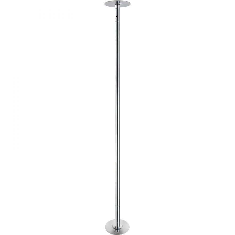 VEVOR Professional Dance Pole, Portable Pole Dance Pole, Professional, Approx. 210.5-278.4 cm, Height Adjustable, Detachable Fitness Pole, Spinning Fitness, Silver, Dance Pole for Gyms, Clubs, and Parties