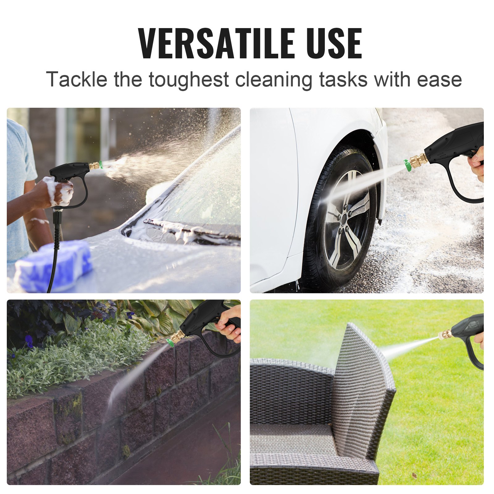 VEVOR Pistola per idropulitrice ad alta pressione da 1/4'' 4350PSI Power Wash Foam Spray con ugello