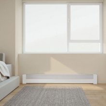 VEVOR Copritermosifone, Profilo Angolare per Battiscopa Riscaldante, Serie di Base da 1526 mm, Copritermosifone Elettrico Standard per Ristrutturazioni Domestiche, in Acciaio Resistente, Bianco