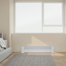 VEVOR Copritermosifone, Profilo Angolare per Battiscopa Riscaldante, Serie di Base da 916 mm, Copritermosifone Elettrico Standard per Ristrutturazioni Domestiche, in Acciaio Resistente, Bianco