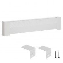 VEVOR Copritermosifone, Profilo Angolare per Battiscopa Riscaldante, Serie di Base da 916 mm, Copritermosifone Elettrico Standard per Ristrutturazioni Domestiche, in Acciaio Resistente, Bianco