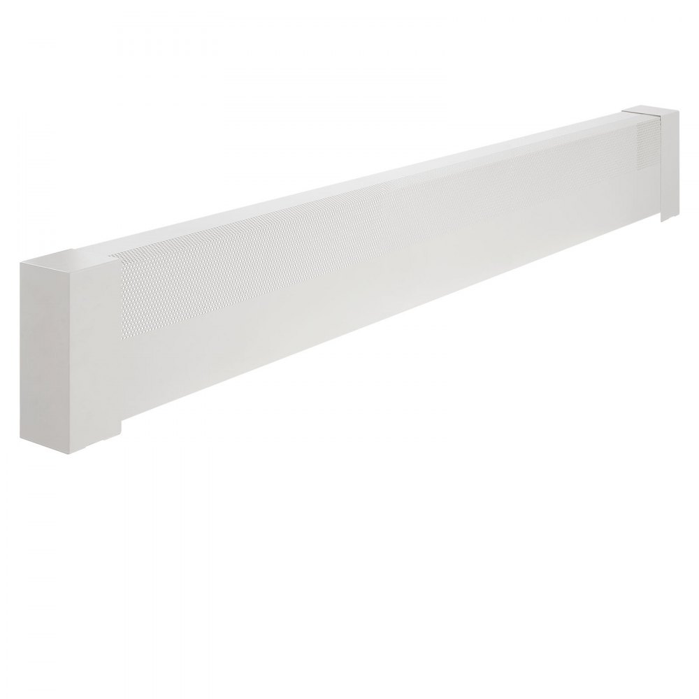 VEVOR Baseboard Heater Covers, Basic Series 1831 mm Standard Electric Heating Unit Front Cover for Home Improvement, Heavy-duty Steel, Easy Installation for Bedroom Replacing Old Cover, White