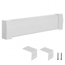 VEVOR Copritermosifone, Profilo Angolare per Battiscopa Riscaldante, Serie Premium da 917 mm, Copritermosifone Elettrico Standard per Ristrutturazioni Domestiche, in Acciaio Resistente, Bianco