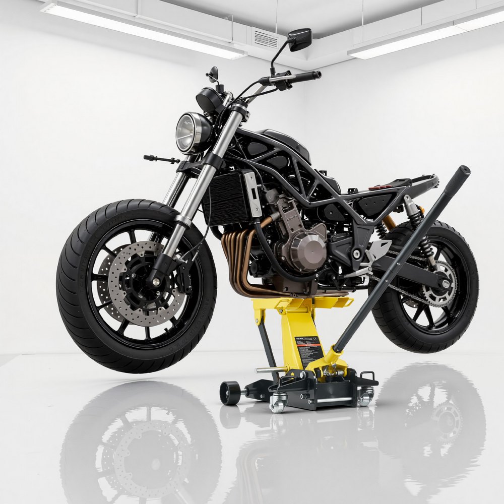 VEVOR Cric Idraulico a Carrello 2 Tonnellate in Acciaio, Cric Idraulico da Pavimento a Basso Profilo, a Pistone Singolo con Ruote, Altezza di Sollevamento 150-435 mm, Multiuso per Auto, Moto, Quad