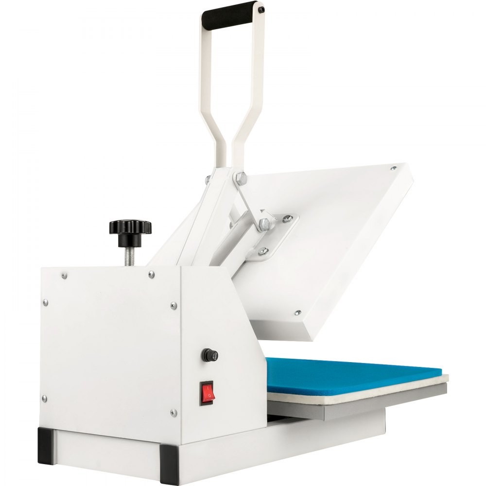 VEVOR Pressa a Caldo Bianca con Piastra Termica in Teflon 38X38cm per Maglietta