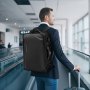VEVOR Zaino da Viaggio Sottovuoto, 65L Zaino da Viaggio Espandibile con Chiusura Sottovuoto e Compressione, con Lucchetto Approvato TSA, Scomparti Tasche, Bagaglio a Mano Resistente all'Acqua, Nero