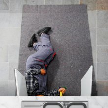 VEVOR Set di Coperte per Traslochi Mobili 1829 x 1372 mm da 24 Pezzi, Coperture Protettive in Cotone Resistente per Traslochi Trasporti Proteggere Pavimenti dei Mobili Elettrodomestici Colore Grigio