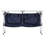 VEVOR Tavolo da Cucina da Campeggio Pieghevole per Esterni, 3 Altezze Regolabili, Stazione di Cottura Portatile Leggera in Alluminio con Organizzatore per Riporre Oggetti, Maniglia per Trasporto, Blu