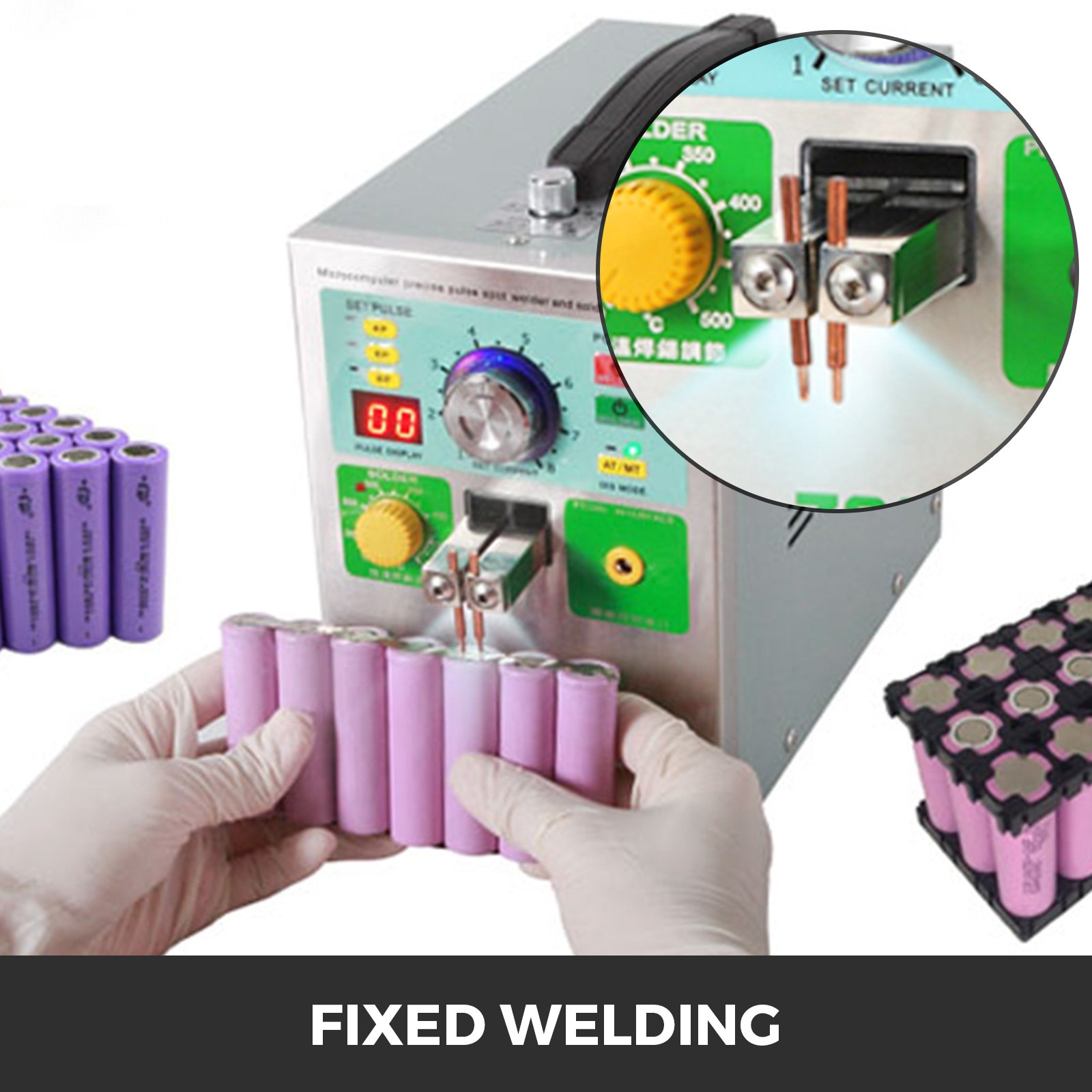 Sunkko 709ad + Saldatore A Impulsi 3.2kw Per Batteria 18650 80v + Accessorio