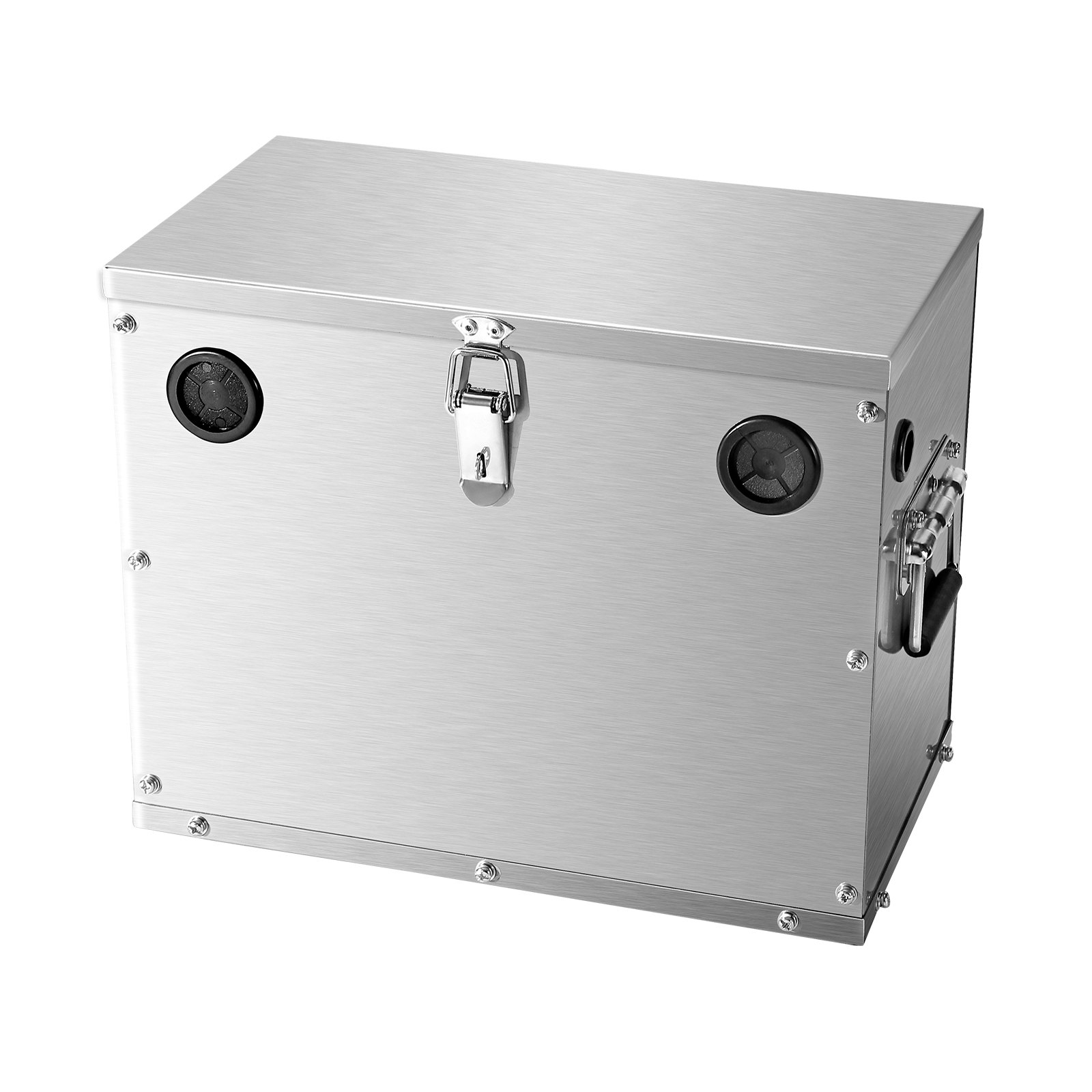 VEVOR Battery Box, Group 24/31 Battery Box, Marine Battery Enclosure with Lock, Handles & Rubber Grommet Cable Holes, Stainless Steel Housing, Suitable for Cars, Boats & Trolling Motors