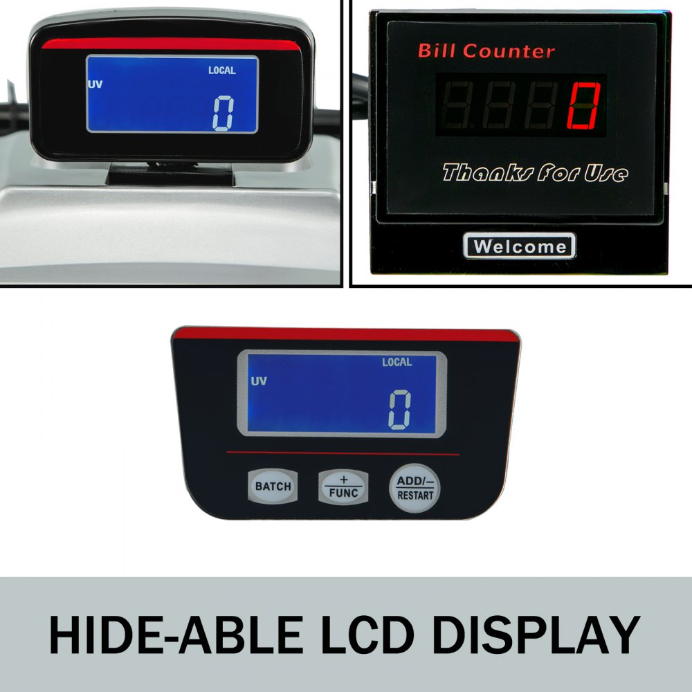 Conta Banconote Conta Soldi Rilevatore Banconote False Con Scansione Uv/mg Lcd
