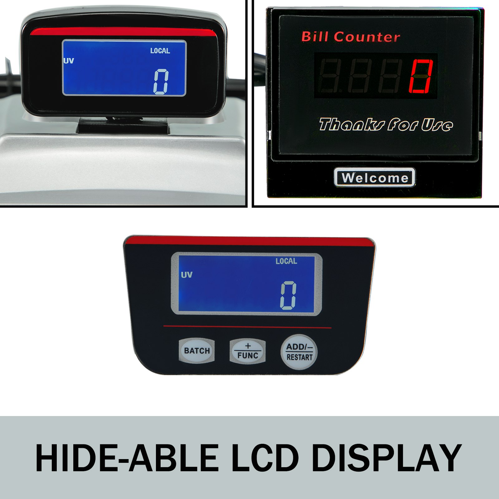 Conta Banconote Conta Soldi Rilevatore Banconote False Con Scansione Uv/mg Lcd