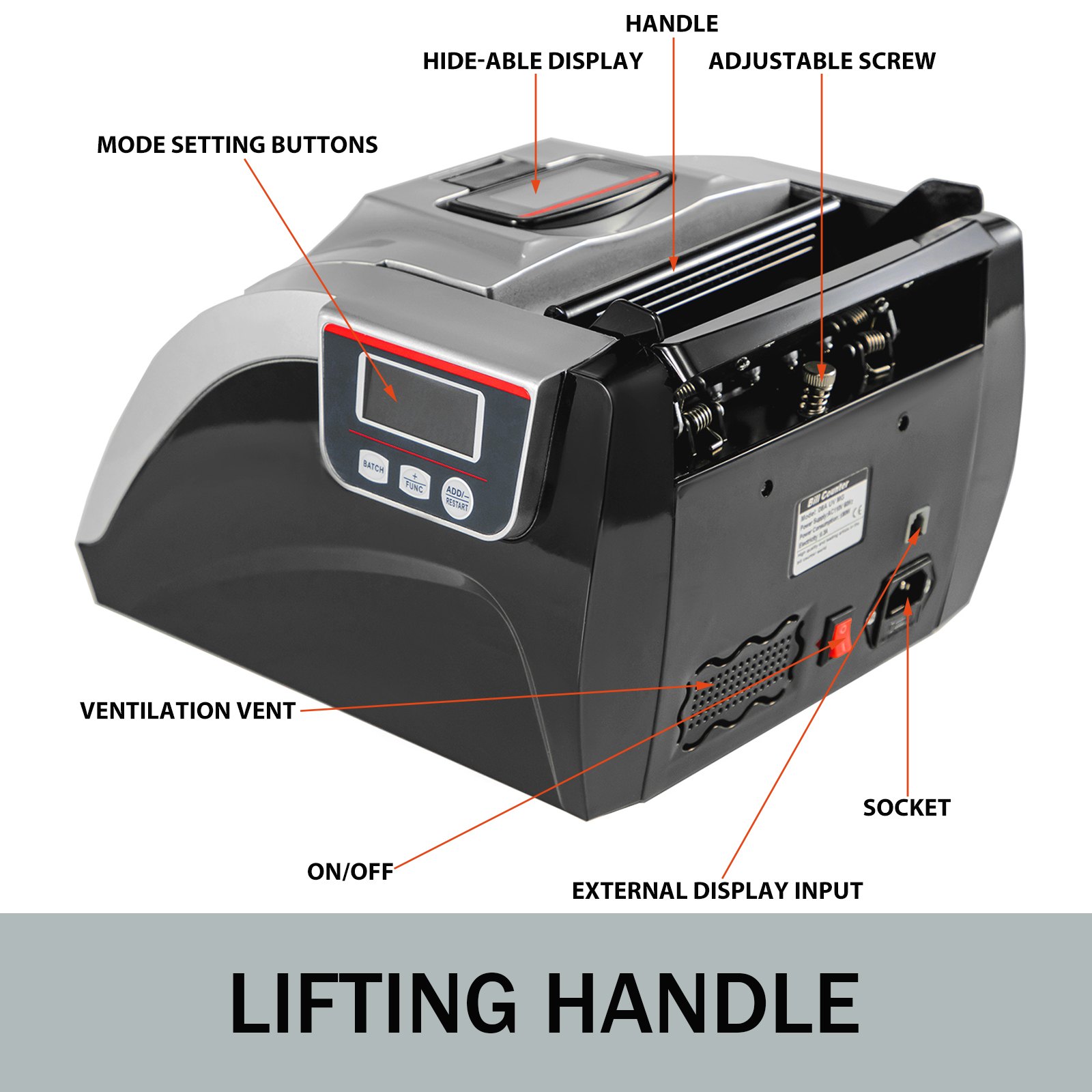 Conta Banconote Conta Soldi Rilevatore Banconote False Con Scansione Uv/mg Lcd