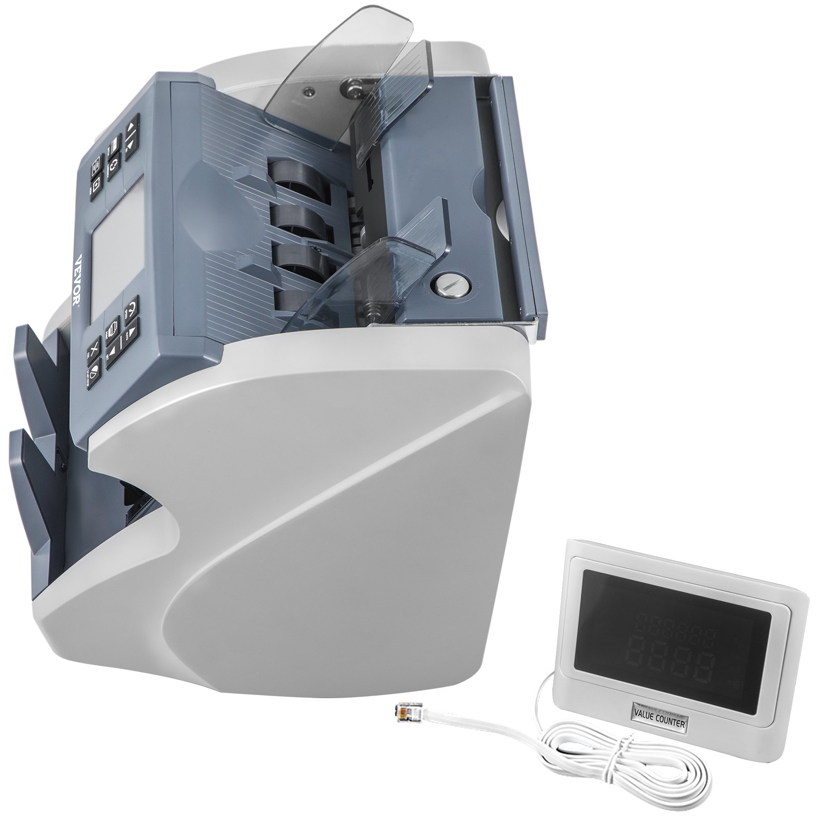 VEVOR Macchina Conta Banconote >800 Pezzi / Min, Conta Banconote Misti ≤50 W,  Macchinetta Conta Banconote che Identifica Banconote False,  Conta soldi Banconote 8 modalità CNT, SDC, MDC, SN ecc.