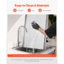 VEVOR Piastra Superiore Piatta in Acciaio Inox Universale Padella 809x370 mm