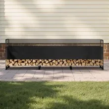 VEVOR Portalegna da Esterno per Legna da Ardere 383x36x117 cm con Copertura impermeabile 600D Oxford Legnaia Portalegna da Esterno per Camino Giardino Stoccaggio per Tronchi Interno/Esterno per Legna