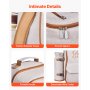 VEVOR Zaino da Picnic per 4 Persone, Capacità di 20 L Borsa da Picnic da Spiaggia con Portabottiglie Vino Staccabile, Coperta Leggera, Set di Piatti e Posate per Escursionismo, Campeggio, Beige