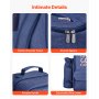 VEVOR Zaino da Picnic per 4 Persone, Capacità di 20 L Borsa da Picnic da Spiaggia con Portabottiglie Vino Staccabile, Coperta Leggera, Piatti e Sei di Posate per Esterni, Blu Marino