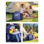 VEVOR Zaino da Picnic per 4 Persone, Capacità di 20 L Borsa da Picnic da Spiaggia con Portabottiglie Vino Staccabile, Coperta Leggera, Piatti e Sei di Posate per Esterni, Blu Marino