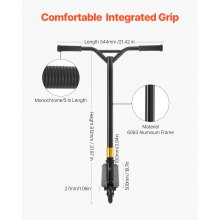 VEVOR Monopattino Completo per Acrobazie Ruote 100 mm Ponte in Alluminio Leggero